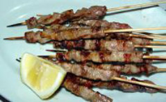 Arrostocini Kebab a speciality of Abruzzo