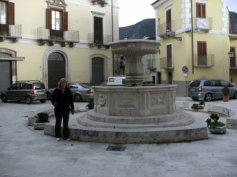 Nice fountain and Church in the Main Piazza