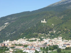 Looking down on the town